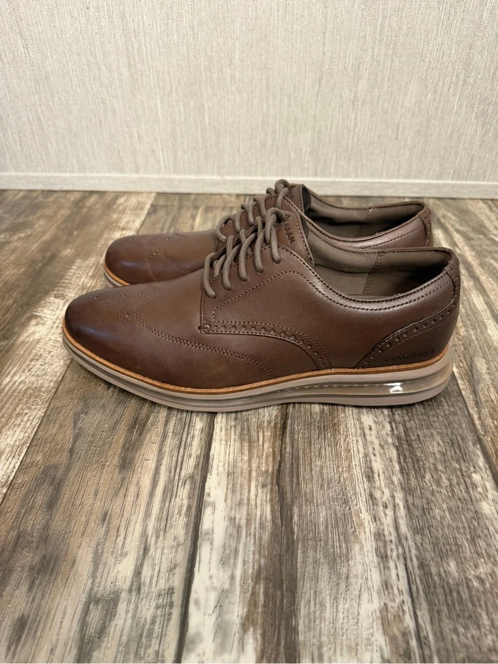 Cole Haan Men’s OG Energy One Brown Leather Wingtip Oxford Size 10